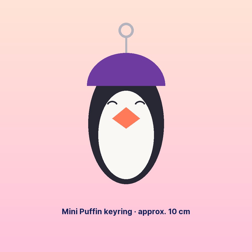 Mini Puffin Keyring